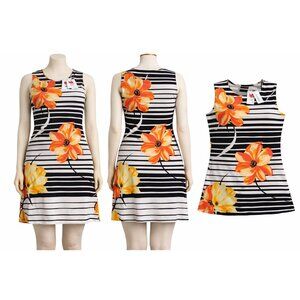 ROBE FEMME MARISE-Taille PS-feuillage tropical-Neuve avec étiquettes